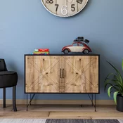 Wallity Komoda Jupiter 100x77x40cm Antracit-Hrast