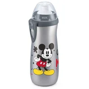 Sportska šalica NUK - Mickey Mouse, 450 ml, 24 m+, siva