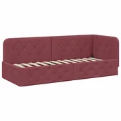 Vidaxl Kotna postelja Vinorodna rdeča 80 x 200 cm blago