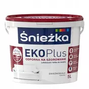 shumee Śnieżka EKO Plus snežno bela barva iz lateksa, odporna na drgnjenje, 5L