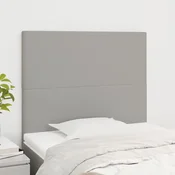 Vidaxl vidaXL Vzglavja za posteljo, 2 kosa, svetlo siva, 100x5x78/88 cm, blago