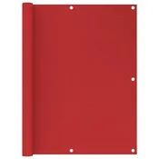 Balkonski zastor crveni 120 x 500 cm HDPE