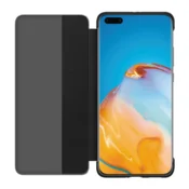 Huawei original preklopna torbica Smart View za Huawei P40 črna z okenčkom