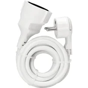 Kopp Električni podaljševalni kabel (ravna vtičnica - varnostna sklopka)- bel 5 m Kopp 14370208