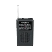 AVIZAR Mini žepni radio FM in AM pasov s teleskopsko anteno in priključkom Jack, Črna, (5000250578)