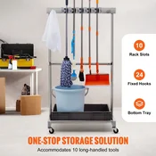 VEVOR Organizator vrtnarskega orodja 1243x508x660 mm kovinski za shranjevanje
