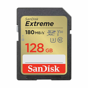 SanDisk pomnilniška kartica sandisk extreme sdxc 128 gb 180/90 mb/s uhs-i u3 (sdsdxva-128g-gncin)