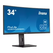 Monitor Iiyama 86,4 cm (34,0) XCB3494WQSN-B5 3440x1440 Curved 120Hz VA 0,4ms HDMI DisplayPort USB-C 65W 4xUSB3.0 HAS 120Hz Zvočniki  sRGB99% KVM RJ45