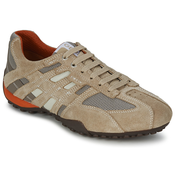 GEOX Nizke superge UOMO SNAKE kamela / temno siva / bela