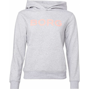 Ženski sportski pulover Björn Borg Logo Hoodie - light grey melange