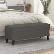 vidaXL Klop siva 100x35x41 cm umetno usnje