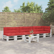 vidaXL vidaXL Blazine za palete 7 kosov rdeče blago, (21414168)