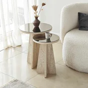 Hanah Home Set klub stolova Luna, 2 komada, Krem