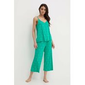 Pižama Dkny ženska, zelena barva, YI90010