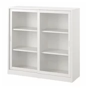TONSTAD Element s kliz. stakl. vratima, prljavobela, 120x37x116 cm