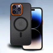 Infostyle Ovitek Magnetic Carbon - MagSafe za iPhone 13 Pro Oranžna/PC + TPU silikon