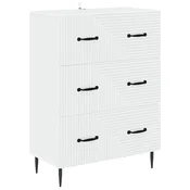 Vidaxl Predalna omara Bela 66 x 34,5 x 89,5 cm Inženirski les