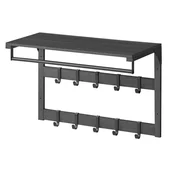 Songmics Stenski obešalnik za plašče 30x65x42 cm temno siv