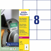 Avery Zweckform izjemno odporne etikete B3427-50, 105 x 74 mm, bele polietilenske etikete, A4, za tiskanje