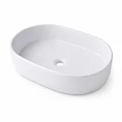 Northix Keramični umivalnik za pult, bel, 55 x 34 x 14,5 cm