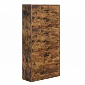 Songmics omara za čevlje 60x24x120 cm rjava