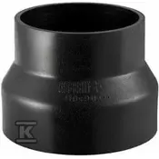 Geberit PEHD redukcija (konus) 63x56 simetrična kratka, črne barve (HDPE drenaža)