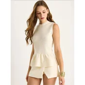 Bianco Lucci Top Strickoberteile slonovina