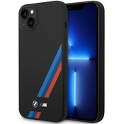 BMW iPhone 14 Plus 6,7 black Silicone Slanted Sttripes (BMHCP14M22SOTK)