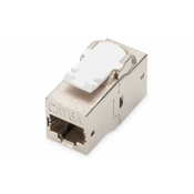 CAT 6A modular coupler, shielded RJ45 to RJ45, snap-in panel mount