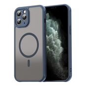 Hibridni ovitek HaloFrost II MagSafe za iPhone 11 Pro Max - navy blue