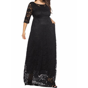 Elegantna plus size haljina valantina crna