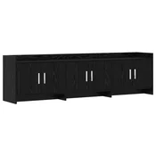 vidaXL vidaXL TV omarica 168 x 33 x 47 cm Črni hrast Inženirski les, (5000247735)