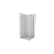 Mexen Roma nihajna tuš kabina 70 x 70 cm, prosojna, krom - 854-070-070-01-00