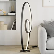 Lucande LED talna svetilka Bronwyn, 122 cm, antracit, aluminij - Dnevna soba/jedilnica - Sodobni - antracitna, bela - Kovina