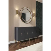 Hanah Home komoda Ayshe 150, 150 cm, antracit / zlatna