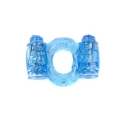 Gardj Europe Prstan – Vibrirajoči penisni obroč Double Blue