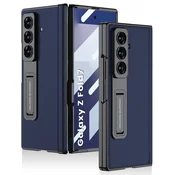 Overboard Ovitek GKK za Samsung Galaxy Z Fold7 5G s steklom in stojalom - temno moder
