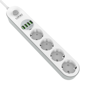 2m električni razdelilec 4x USB polnilec