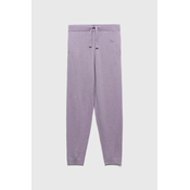 Otroške trenirka hlače Guess vijolična barva
