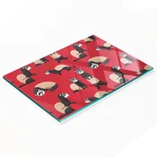 shumee Kuhinjska večnamenska dekorativna tabla iz kaljenega stekla Ferrets 80x52 cm