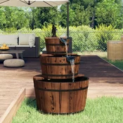 VIDAXL Vodnjak s črpalko 60x60x94 cm trden les jelke