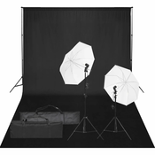 vidaXL Fotografska studijska oprema sa setom svjetala i pozadinom