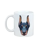 Artdog Doberman, Dobermann I - skodelica s fotografijo in napisom geometrijski pes Art-Dog