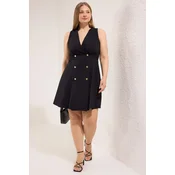 Trendyol Curve Ženska haljina TBBSS25AH00223, Crna