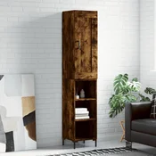 Vidaxl Visoka omara dimljeni hrast 34,5x34x180 cm inženirski les