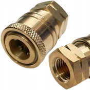 shumee Adapter za hitri priključek 3/8 - notranji navoj 3/8 | Medenina | 220 barov | 40 l/min | Za visokotlačne čistilnike in cevi