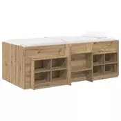 Loft krevet s ormarom 3 kom. Hrast artisan Konstruirano drvo