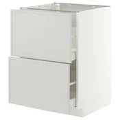 METOD / MAXIMERA Pod.element, 2fronta/2vis.fioke, bela/Aspudden svetlosiva, 60x60 cm