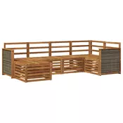 Sekcijska garnitura 5 pcs Prirodna Cvrsto drvo akacije