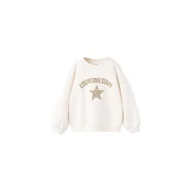 MANGO KIDS Majica rjava/kapučino/mokka/volneno bela